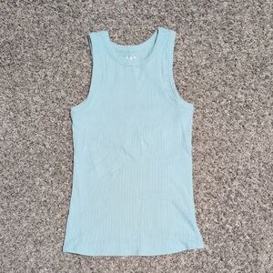Light Blue Ribbed Tank
